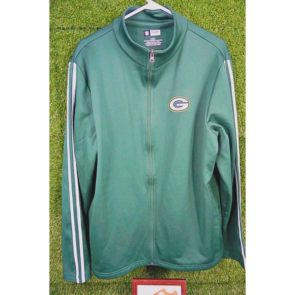 NFL Team Apparel - Green Bay Packers Track Jacket - Men's Size L - Picture 1 of 5